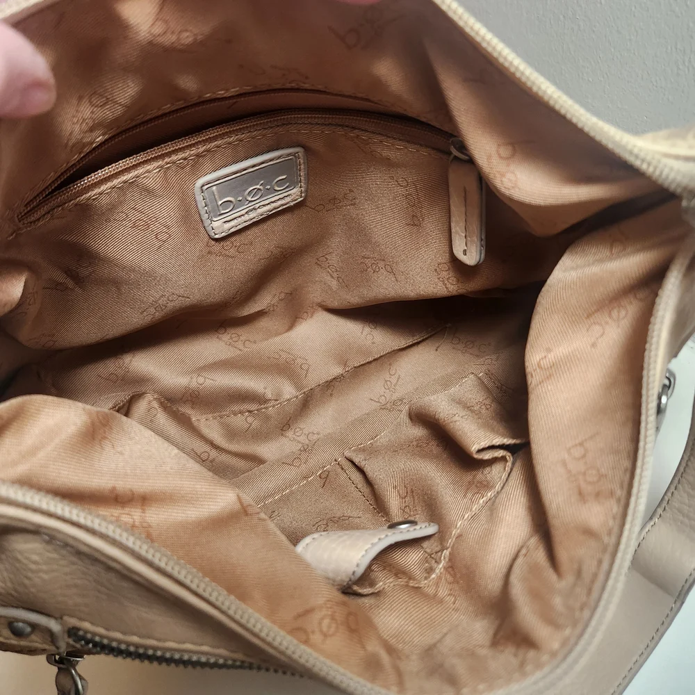 NEW Boc Cream Women's Zipper Pockets Bag - Picture 9 of 11